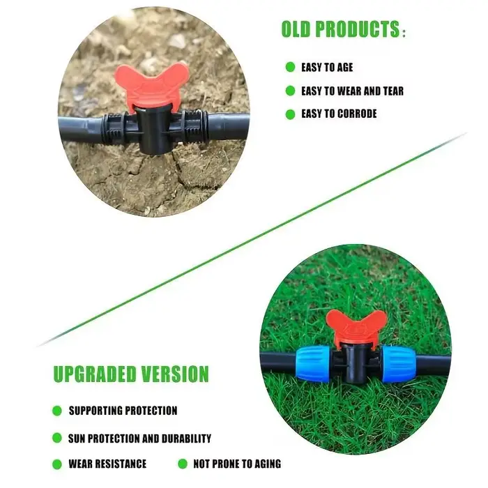 Vanne d'arrêt pour irrigation goutte à goutte 16 mm