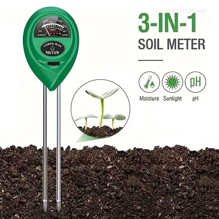 3 en 1 sol PH mètre lumière du soleil PH testeur jardin fleurs sol capteur d'humidité compteur plantes acidité humidité PH moniteur détecteur