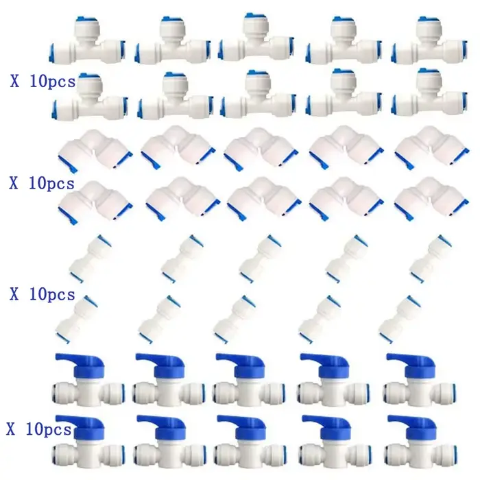 1/4 "3/8" OD eau connexion rapide pour système d'osmose inverse d'eau RO raccord de Tube d'eau ensem