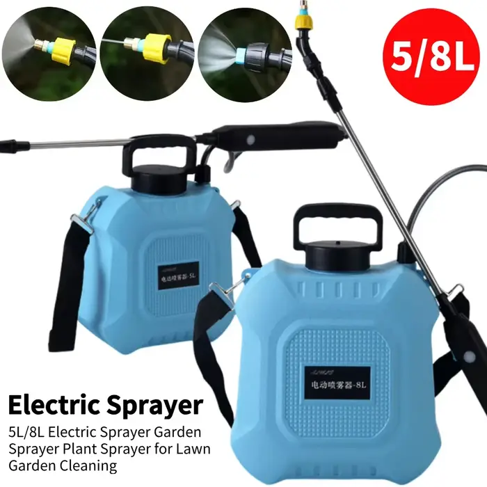 Pulvérisateur alimenté par batterie 5/8L avec poignée rechargeable USB et pulvérisateur d'eau à bagu