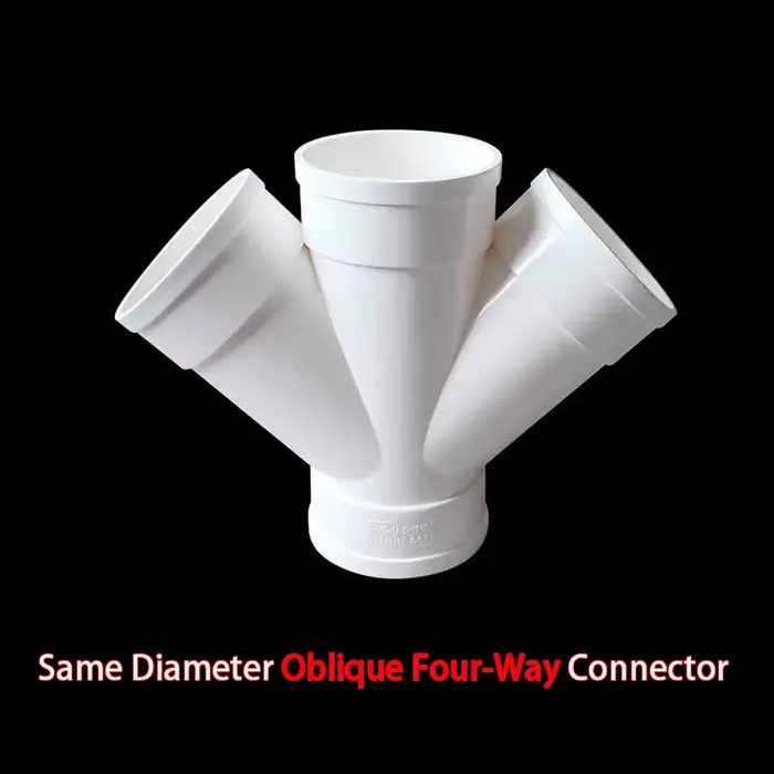 Adaptateur de tuyau d'eau à quatre voies, connecteur de tuyau en PVC, croix de baignoire bricolage d