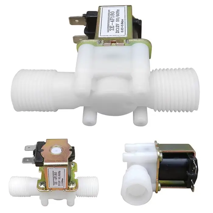 Vanne solénoïde en plastique 1/2 pouce 12V 24V 220V