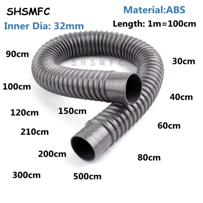 I.D 32mm longueur 30 ~ 500cm Machine à laver lave-vaisselle tuyau de vidange tuyaux d'extension type