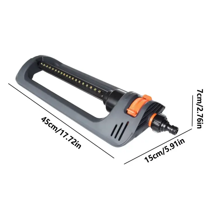 Arroseur oscillant de jardin 19 trous avec base lestée pour pelouse et jardin large couverture irrigation efficace et économique jardinage occasionnels