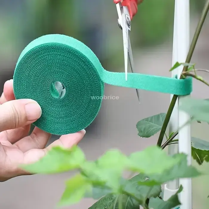Attache de câble en Nylon pour plantes auto-adhésives, vert, réglable, Support de boucle à crochet, 