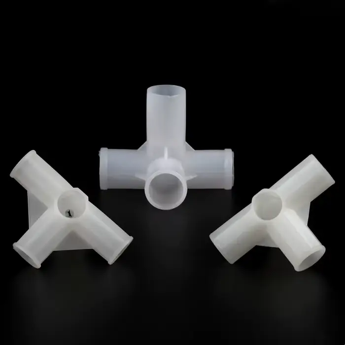 Connecteur en T PE, diamètre intérieur en plastique 12mm 16mm 20mm 25mm, adaptateur de tuyau à quatr