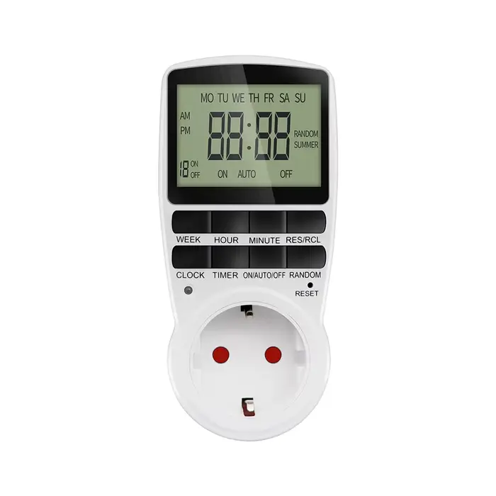 Minuterie numérique électronique, 12/24 heures, 7 jours, prise de synchronisation Programmable, appa