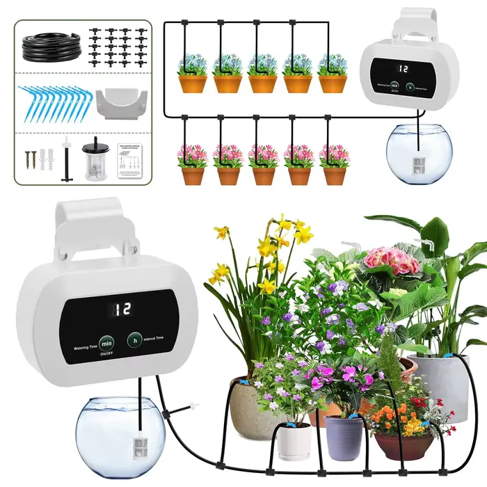 Système d'irrigation goutte à goutte USB, système d'arrosage automatique avec minuterie d'arrosage p