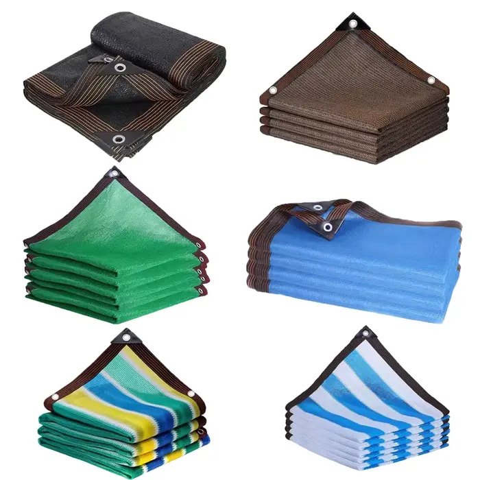 Filet d'ombrage Anti-UV en HDPE à 12 broches pour jardin balcon plante succulente ombrage piscine extérieure ventilation ombrage protection soleil couleur variée tailles personnalisables